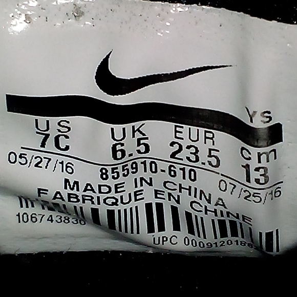 Nike KD 9 Baby & Toddler 7C Black Red Basketball Shoes 855910-610 - Picture 8 of 8